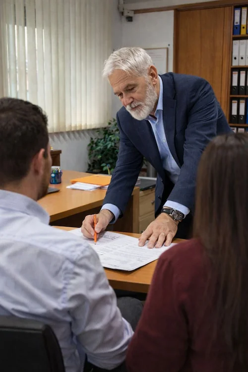 Consulente mutui a Cagliari durante una consulenza di fattibilità per l’acquisto di casa